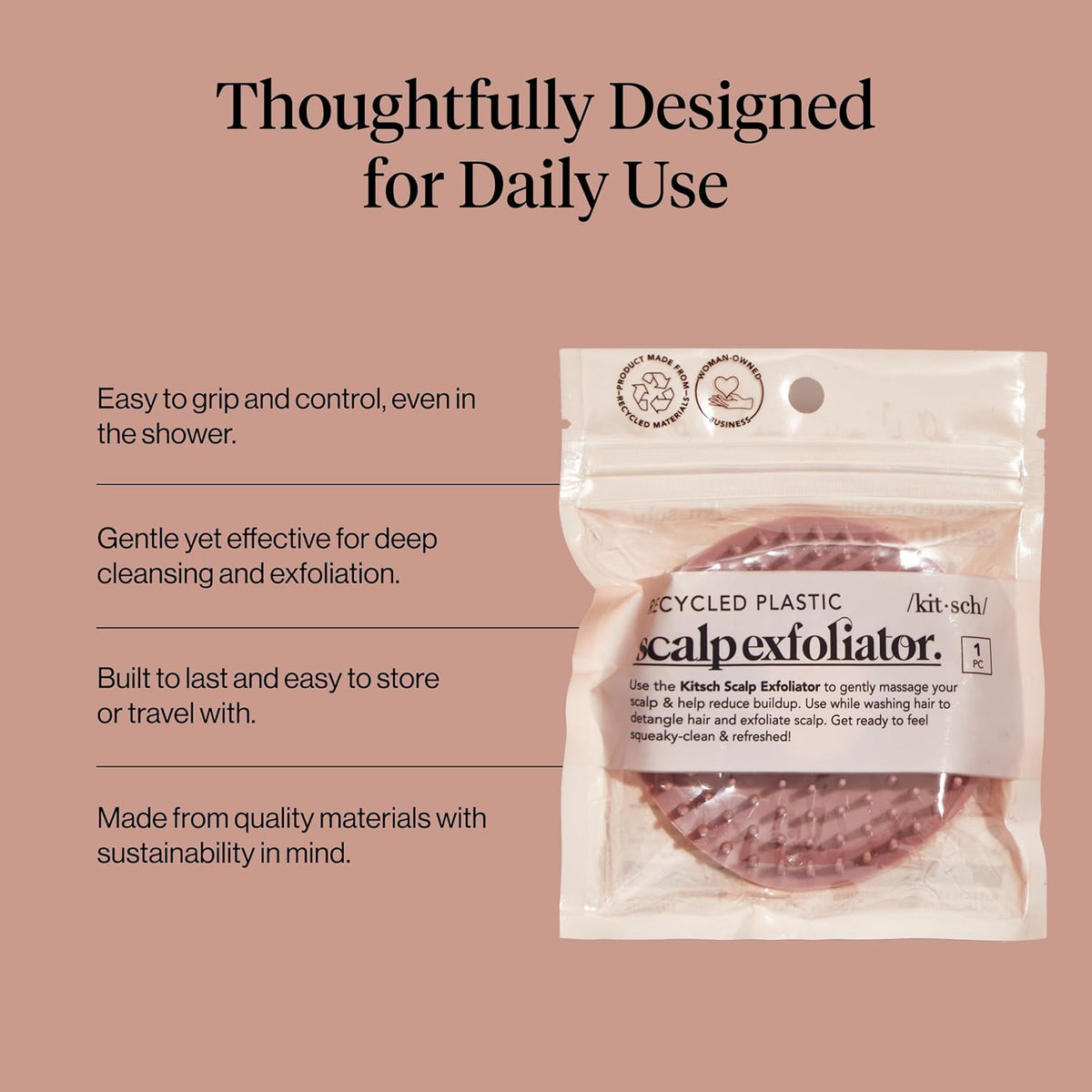 Kitsch Scalp Massager & Shampoo Brush – Terracotta