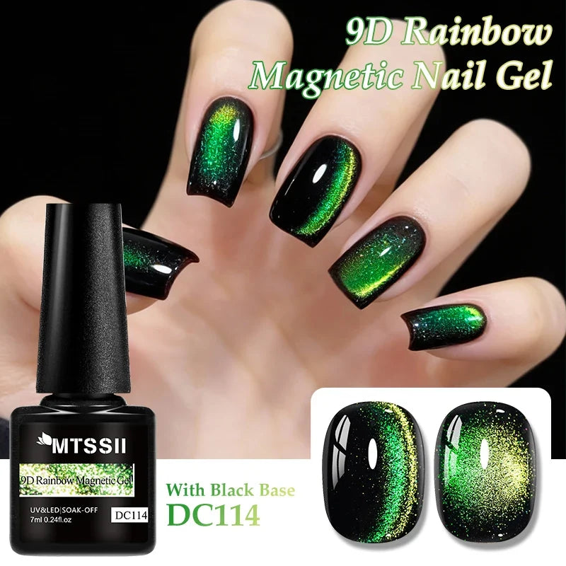 9D Rainbow Cat-Eye Magnetic Gel Polish