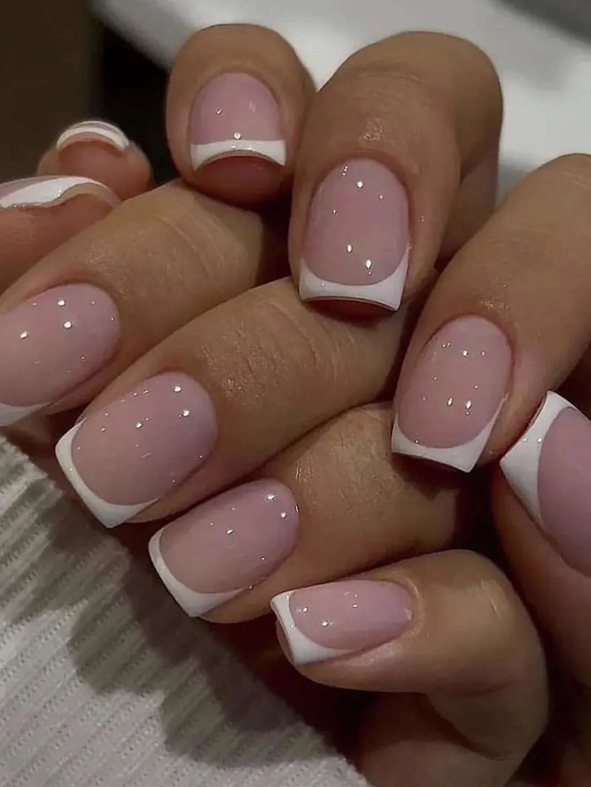 French-Style Press-On Nail Tips, 24 Pieces