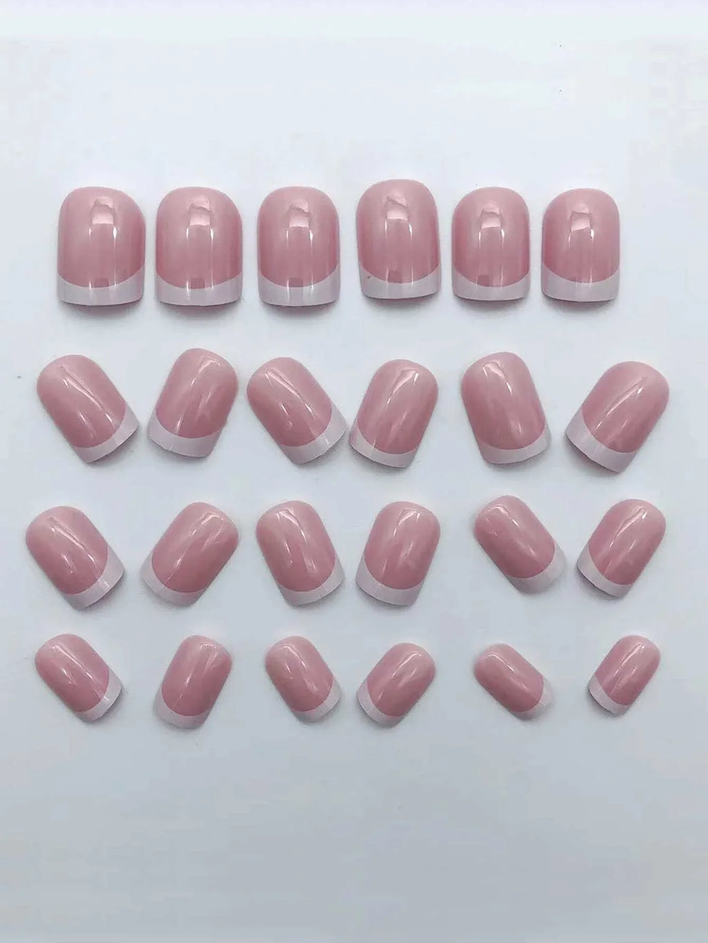 French-Style Press-On Nail Tips, 24 Pieces