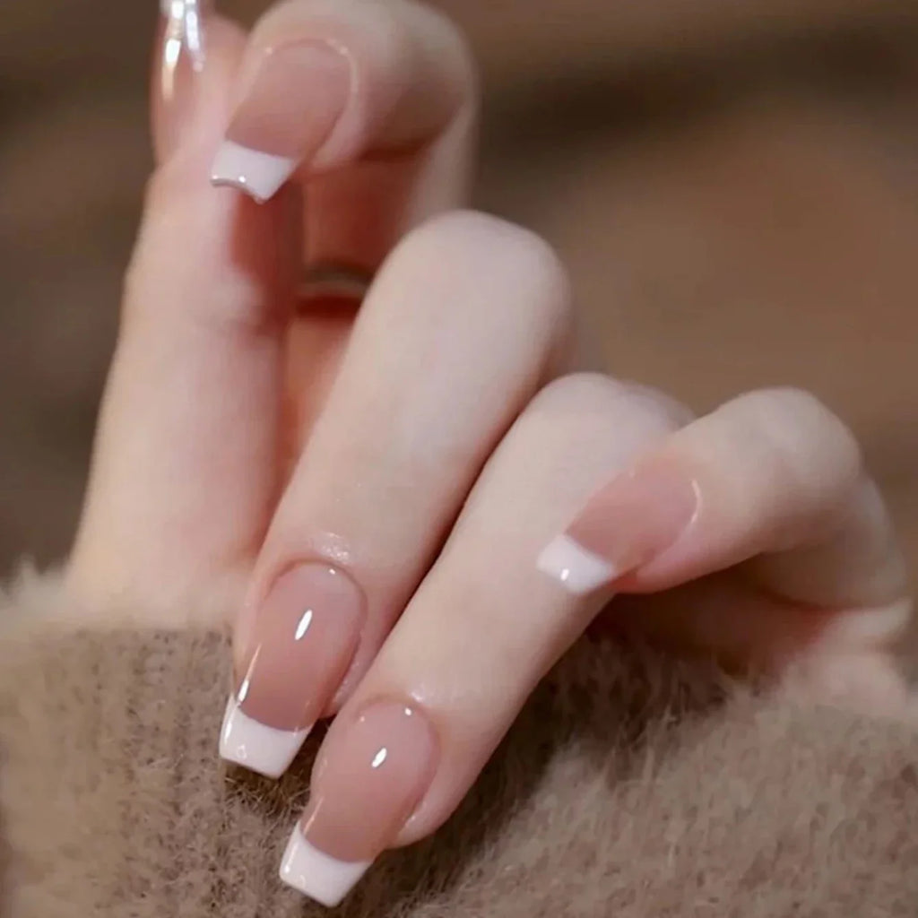 French-Style Press-On Nail Tips, 24 Pieces