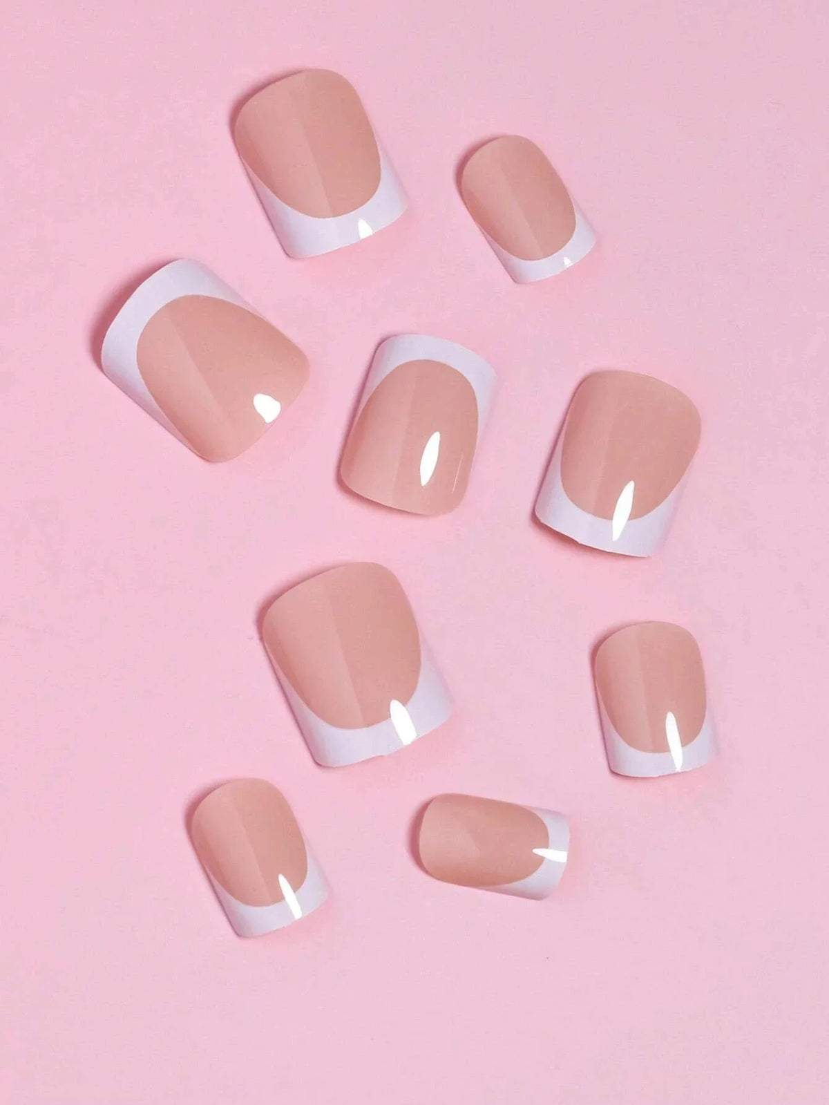 French-Style Press-On Nail Tips, 24 Pieces