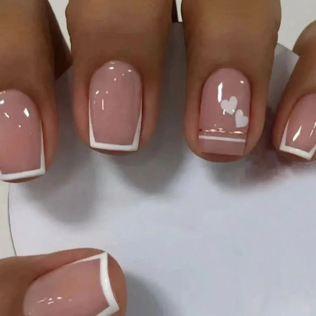 French-Style Press-On Nail Tips, 24 Pieces