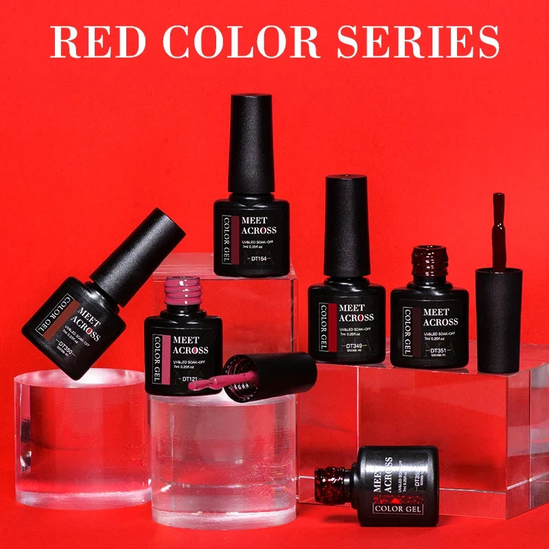 MEET ACROSS Color Gel Nail Polish, 7 ml