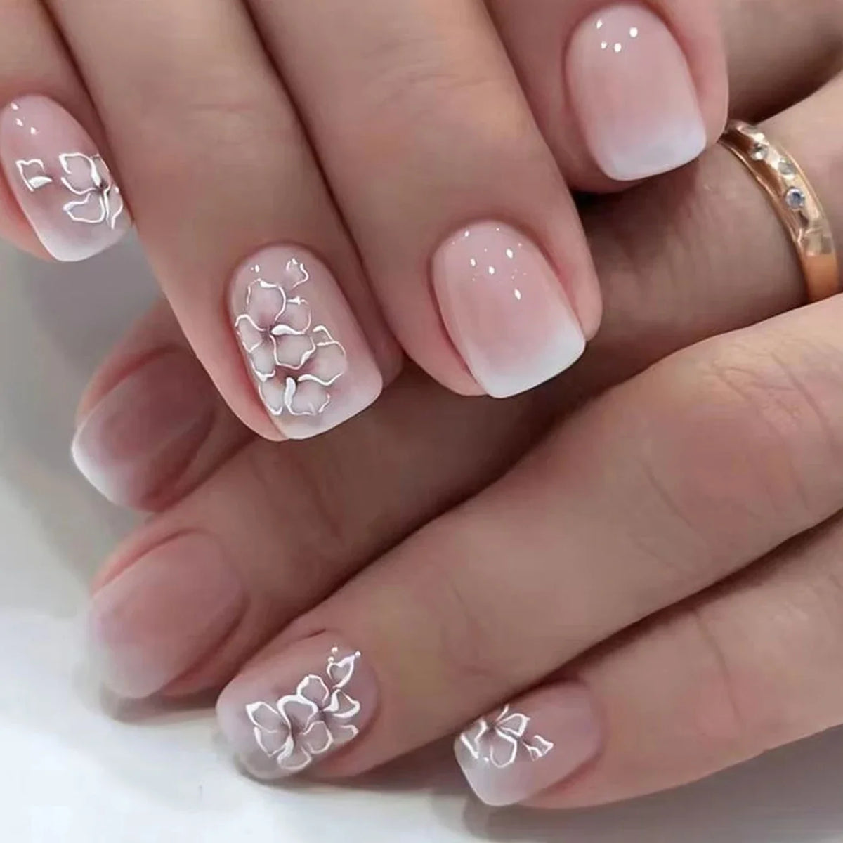 French-Style Press-On Nail Tips, 24 Pieces